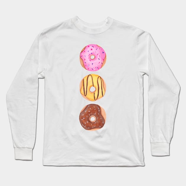 Donuts Long Sleeve T-Shirt by RosanneCreates